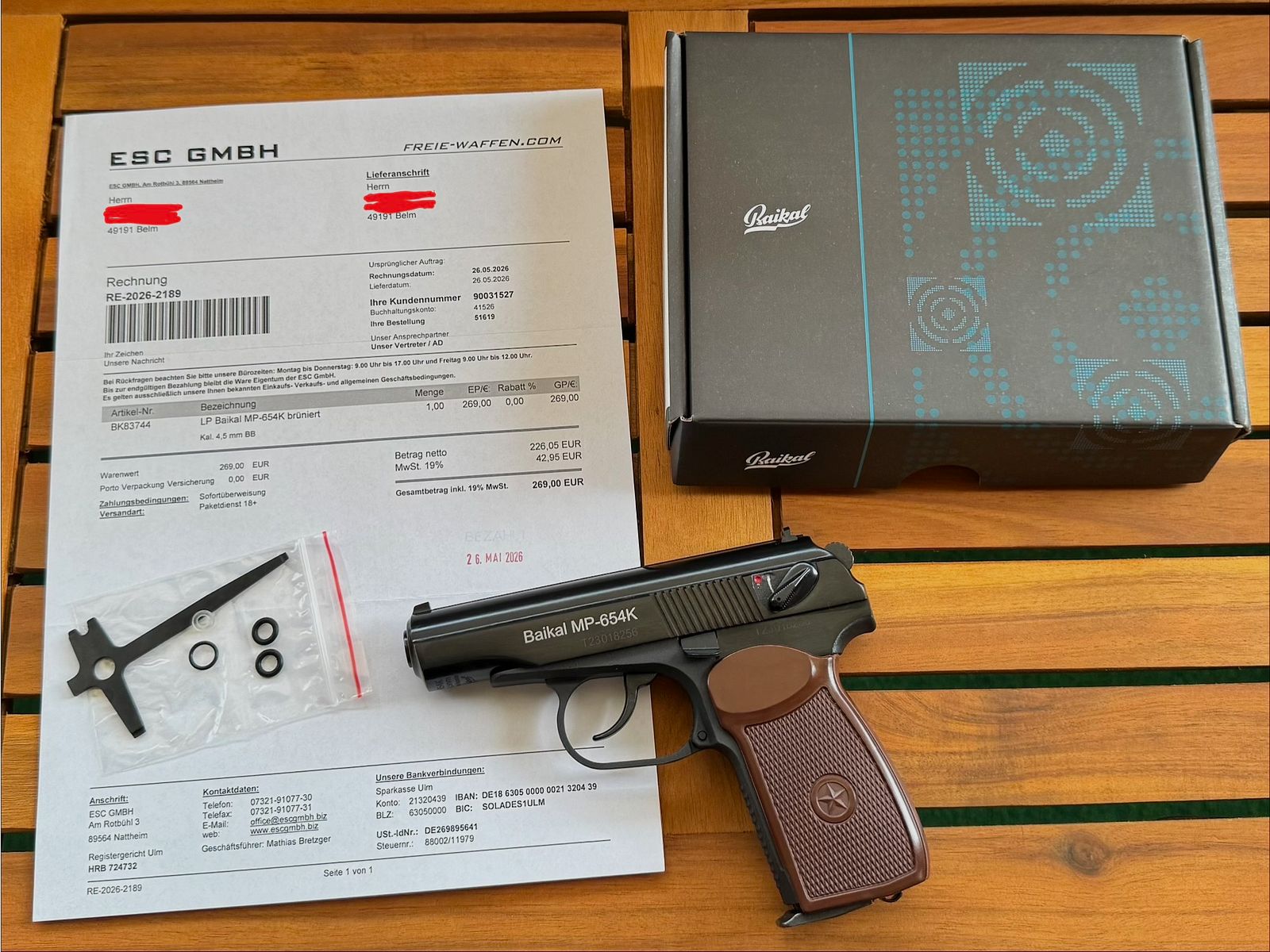 Baikal MP-654K CO₂ air pistol 4.5 mm BB – Original Makarov | Collector's condition