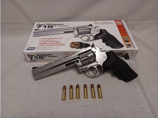 Dan Wesson 715 - 6" chrom / 4,5 mm BB / CO2 / Revolver / OVP (121)