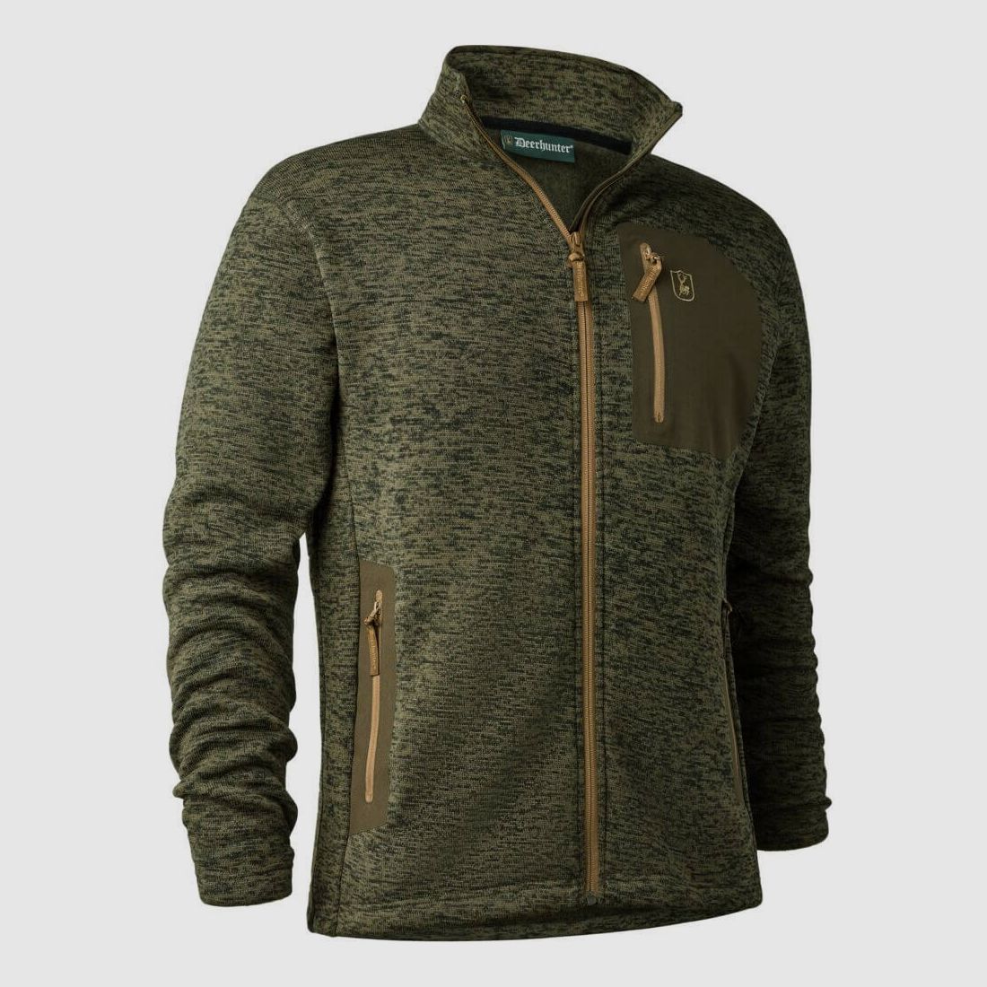Deerhunter Strickjacke Sarek – Olive melange