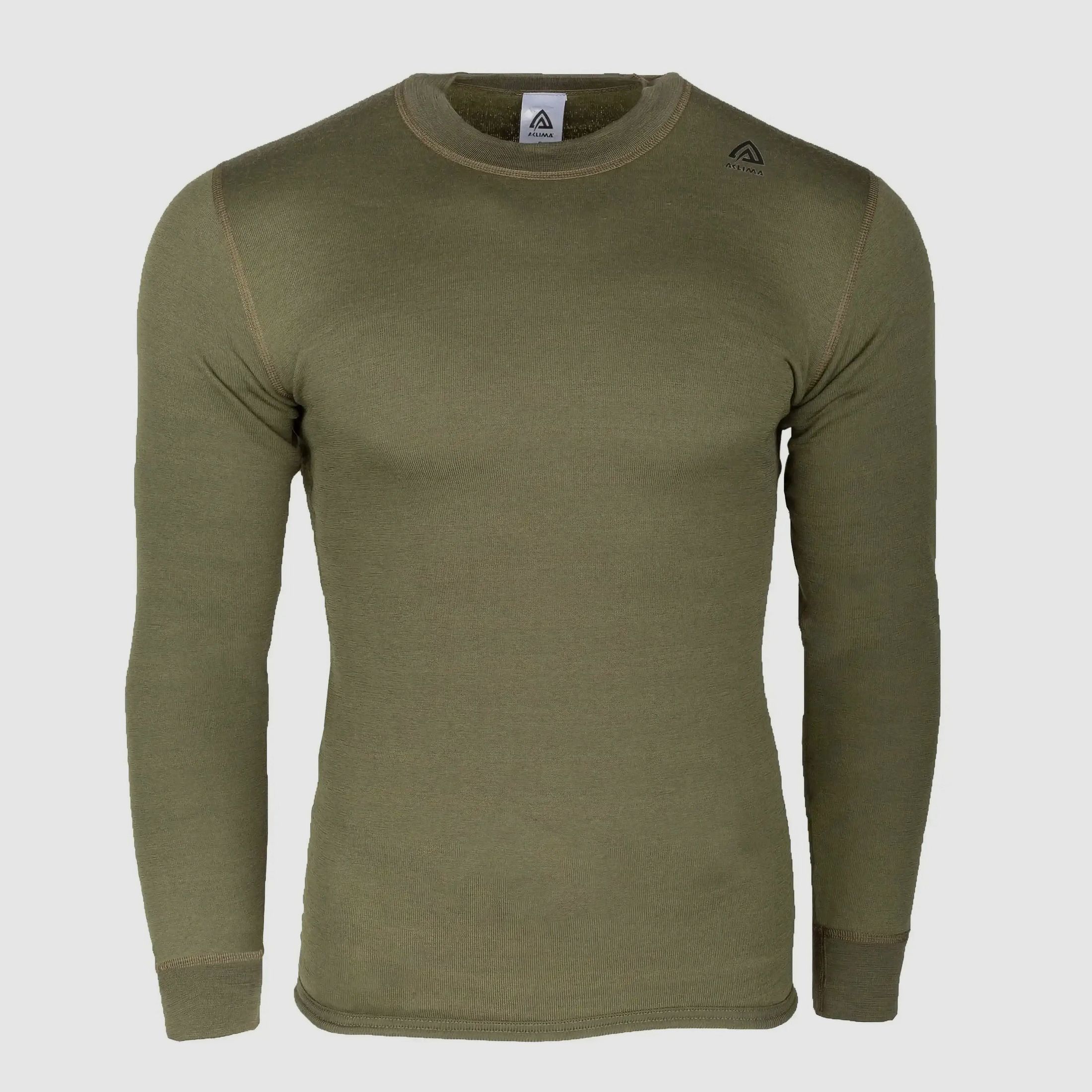 aclima Aclima Longsleeve HotWool Crew Neck - Olive / S Men