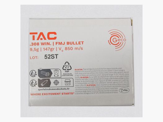 GECO CARTRIDGES .308 Win 147 gr