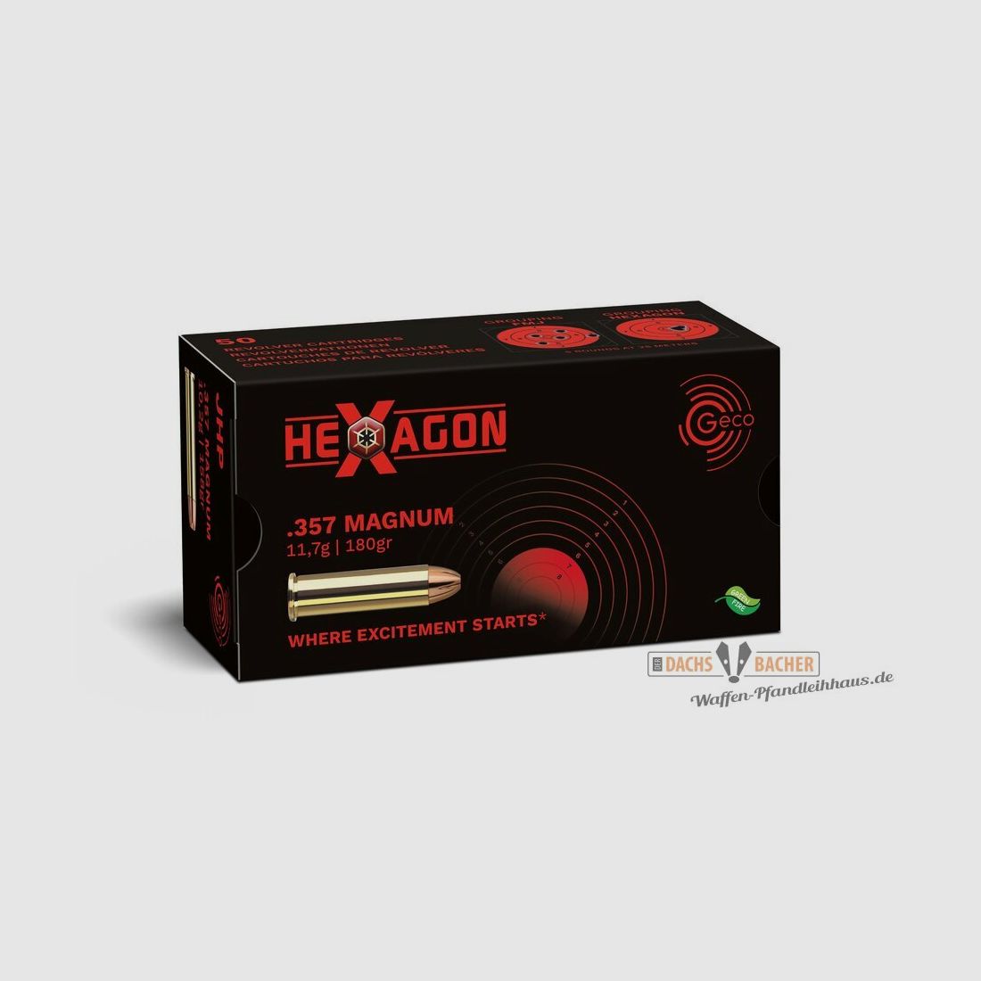 GECO .357 Magnum Hexagon 11,7g/180gr 50 Schuß
