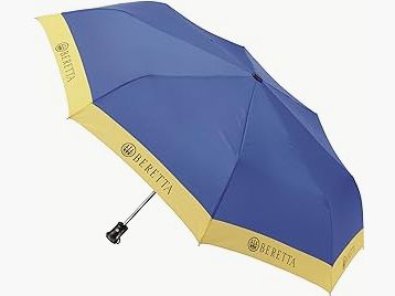 BERETTA Parapluie Parapluie de Poche – Accessoire pour la Chasse, Couleur Bleu/Jaune