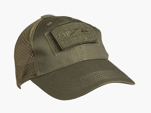 Cap with visor and velcro for patches – Green | Black – With breathable holes | Without breathable holes
