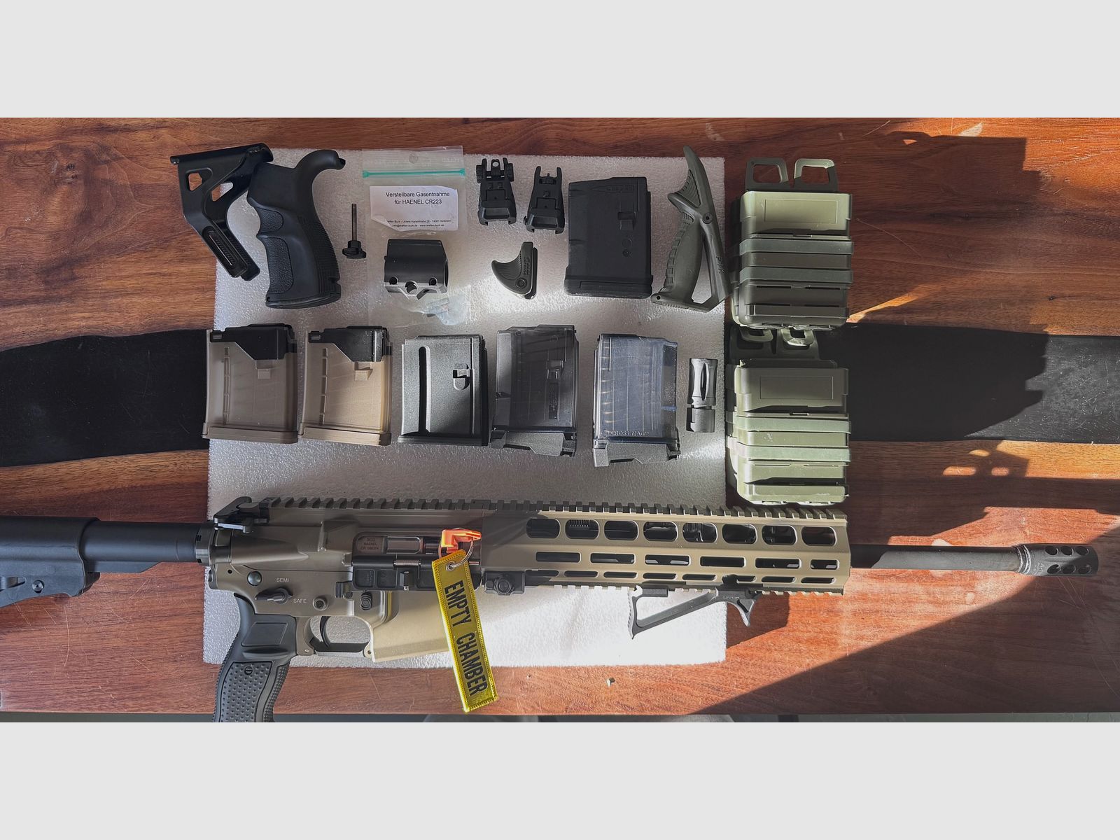 Haenel CR 223 16.5" – match trigger + magazine + adjustable gas port + ATec muzzle brake, image 1 of 18