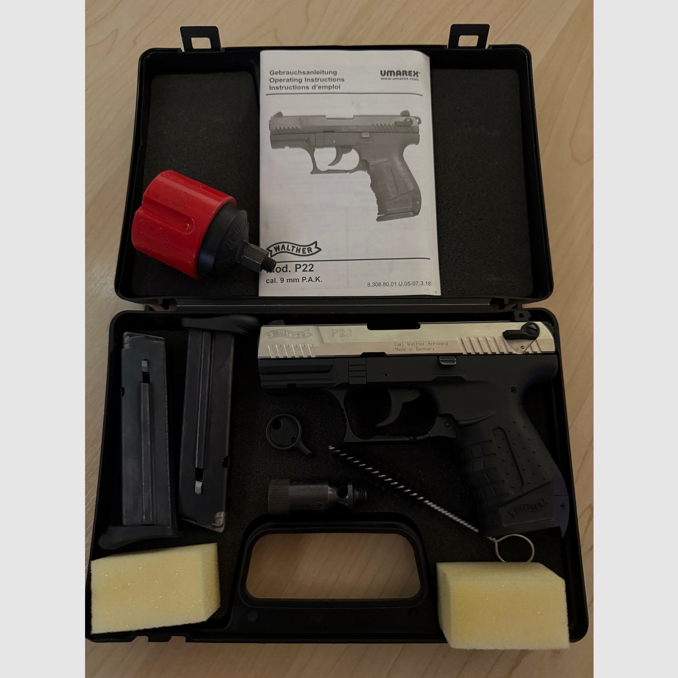 Walther P22 9mm P.A.K / Zwei Magazine / Multi-Shooter