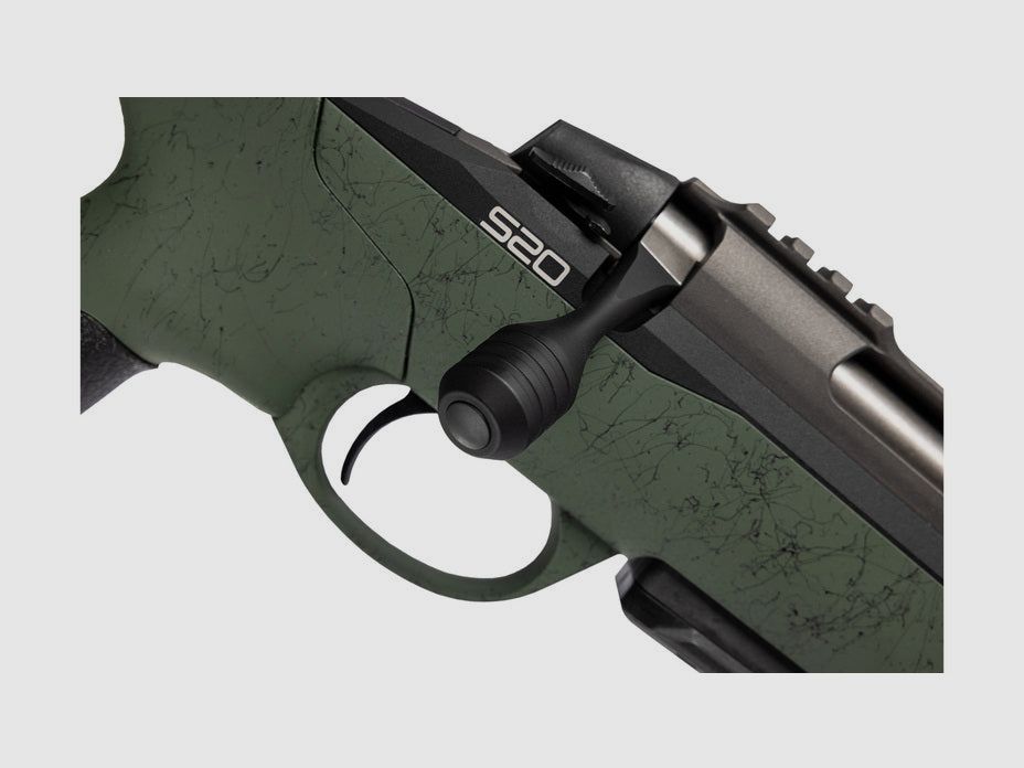 SAKO S20 HUNTER ROUGHTECH ULTRA 7mm PRC, tungsten Cerakote, Lauflänge 22,4", Edelstahllauf karbonbeschichtet mit Mündungsbremse, Drall 8", Direktabzug, verstellbarer Synthetikschaft in Roughtech grün, 3 Schuss, ohne Visierung, MG 5/8"-24, Bild 4 von 5