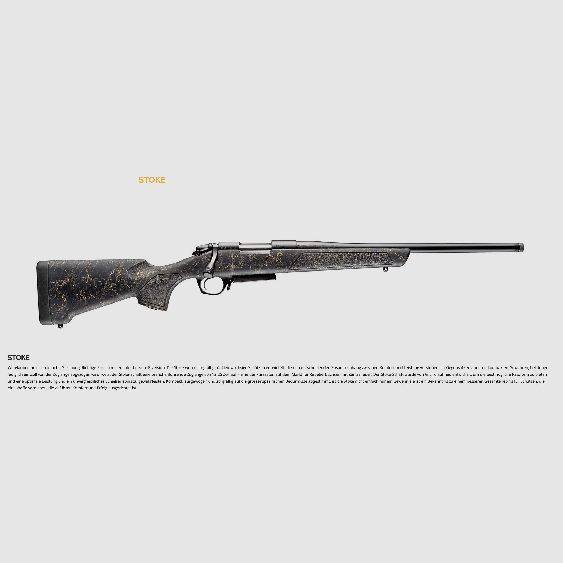 Bergara B14 Stoke .308 Win. 5/8-24 UNEF Lauflänge 20''Drall 1:10'' Repetierbüchse