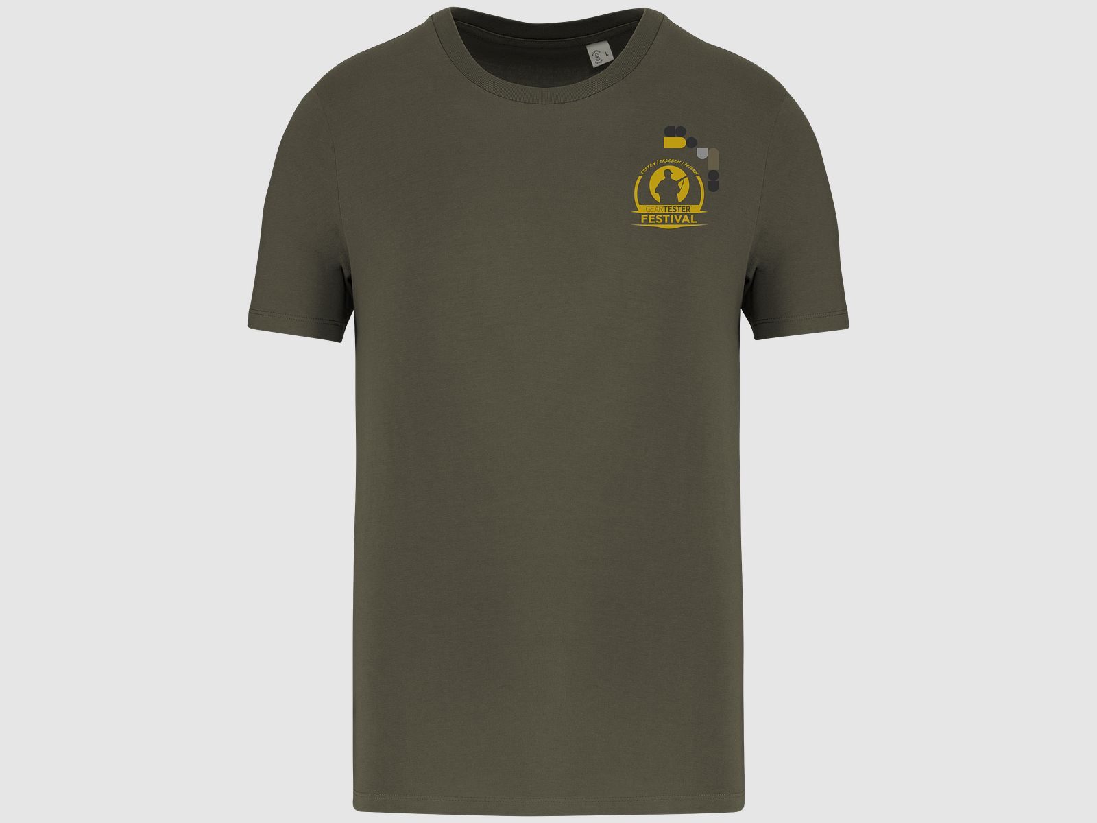 Geartester Festival Bio T-Shirt, piccolo logo