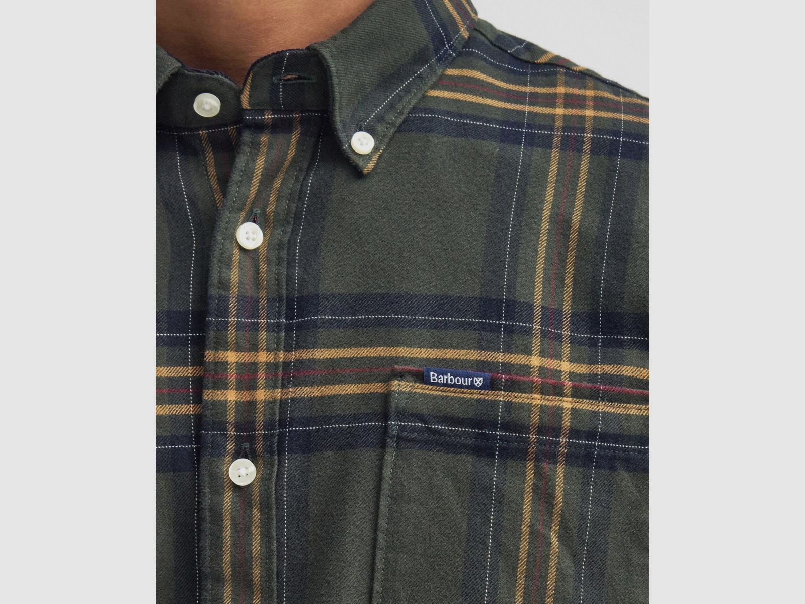 BARBOUR Hemd Portdown Tailored Oliv