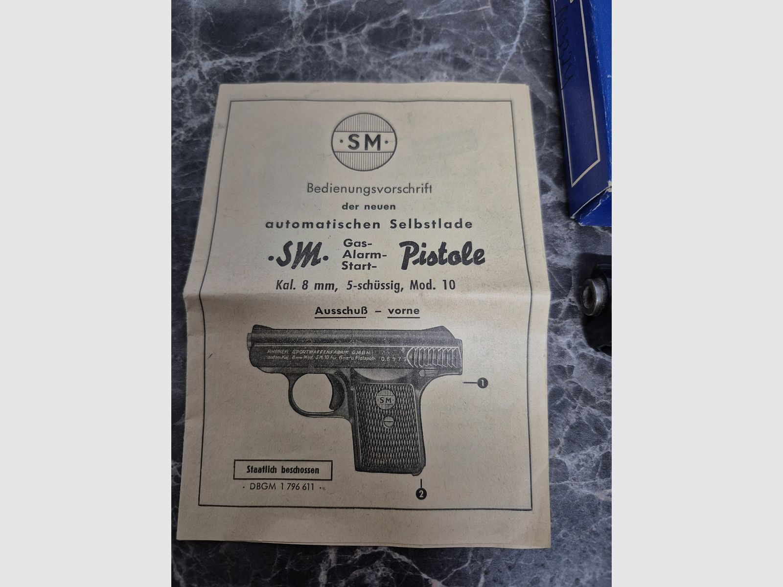 SM Signal/Schreckschuss/Gas Pistole 8 mm Modell 10