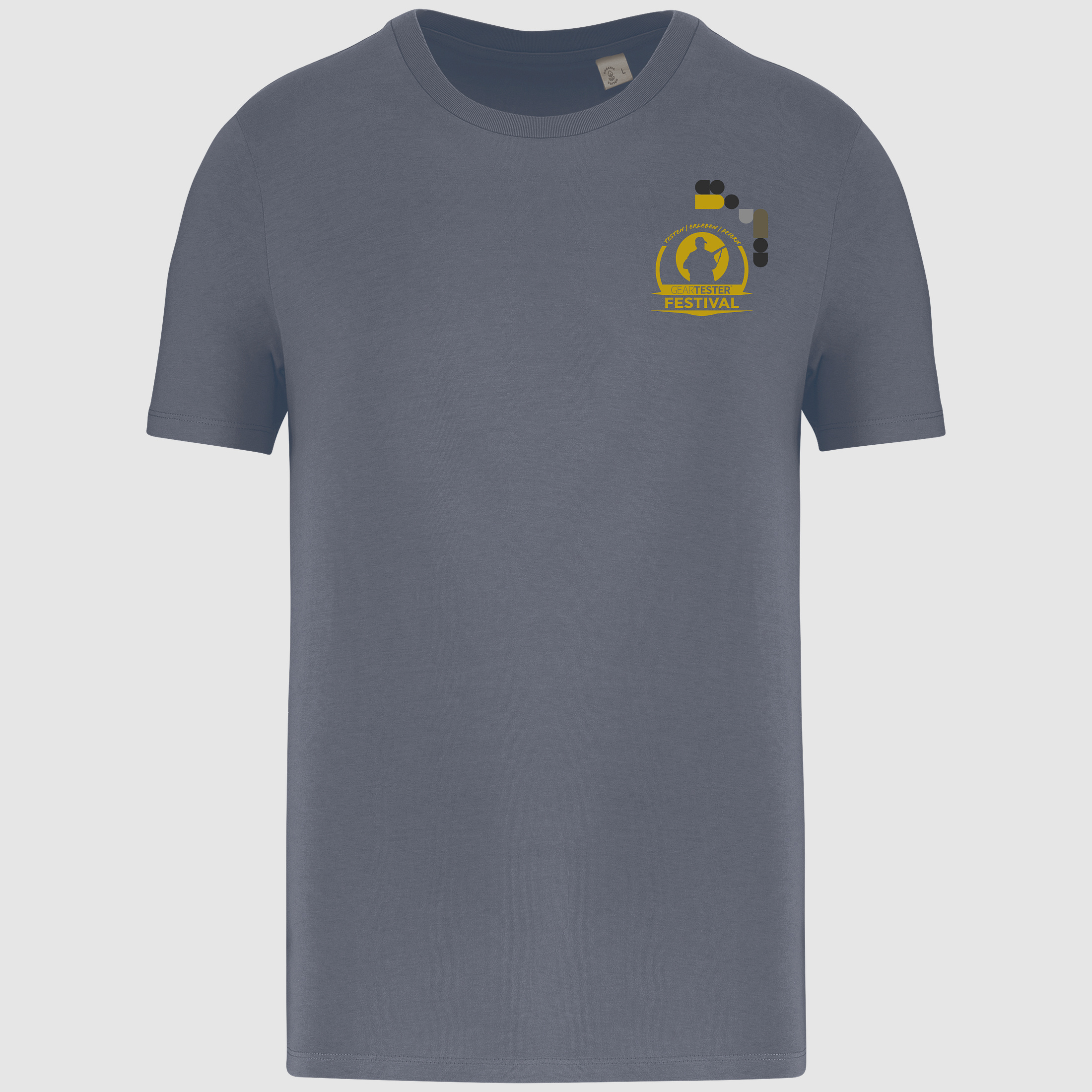 Geartester Festival Bio T-Shirt, piccolo logo