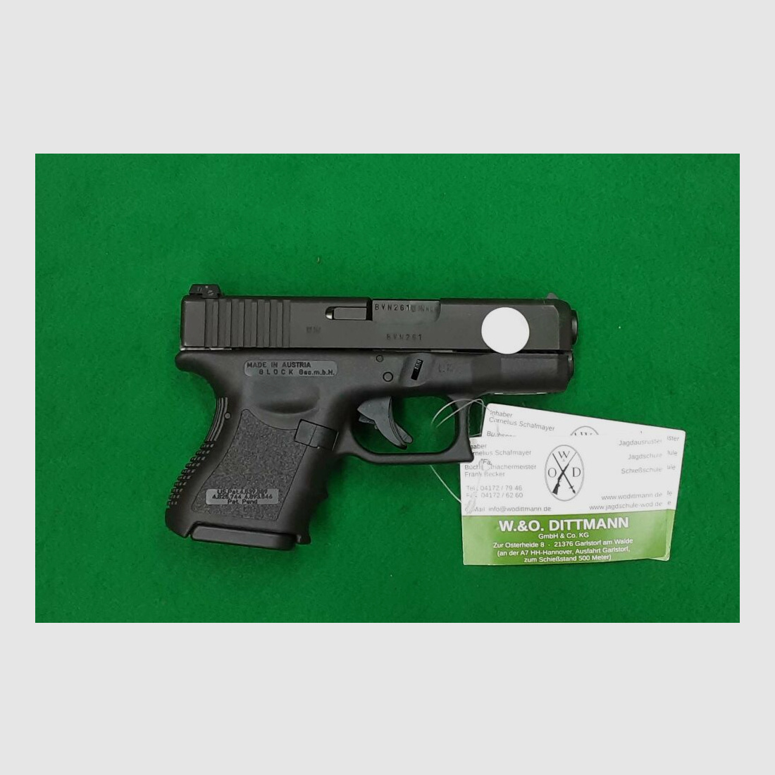 Glock pistol model 26 9mm Luger