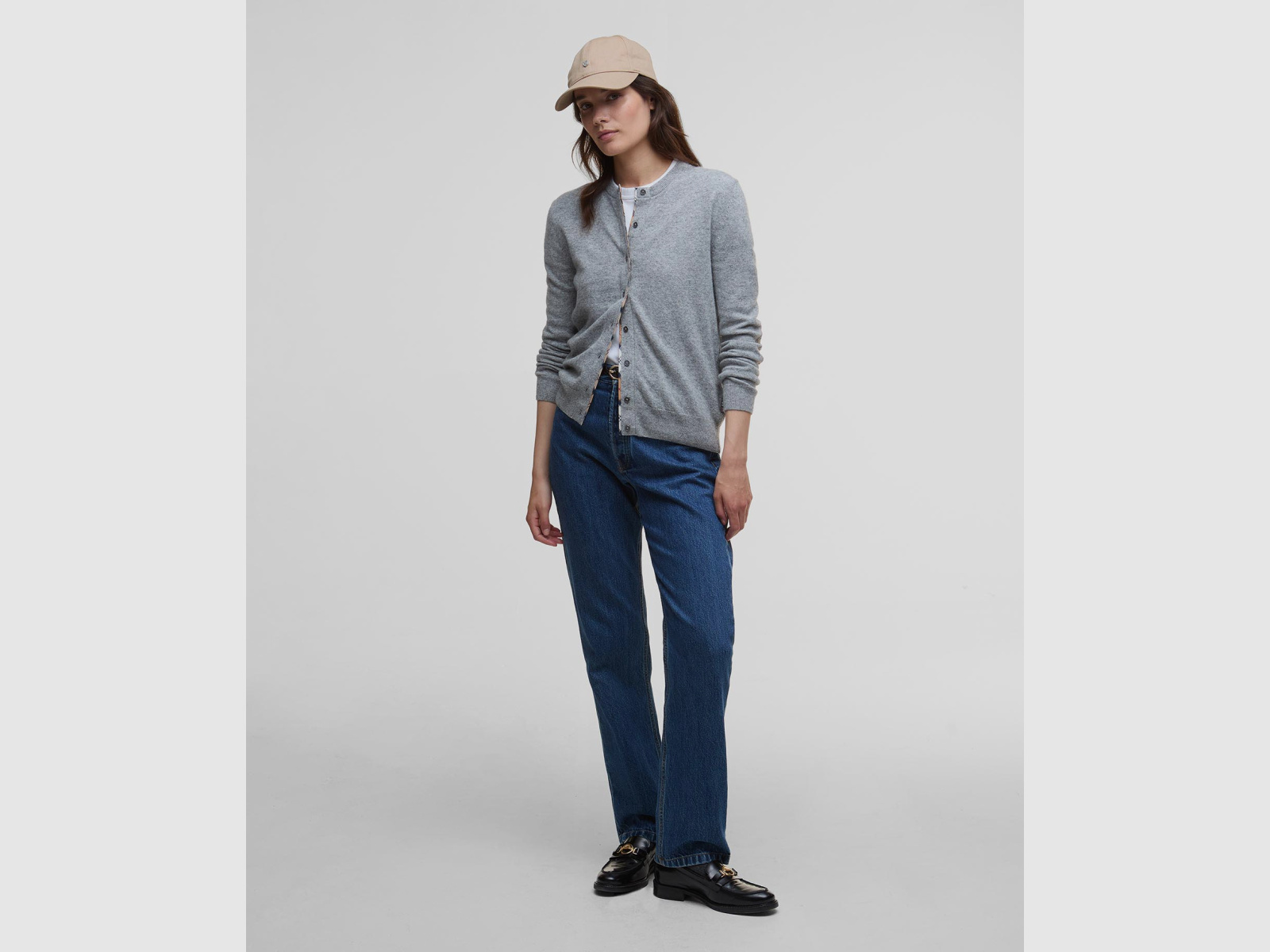 BARBOUR Cardigan Pendle Grey Marl/Hessian Tartan