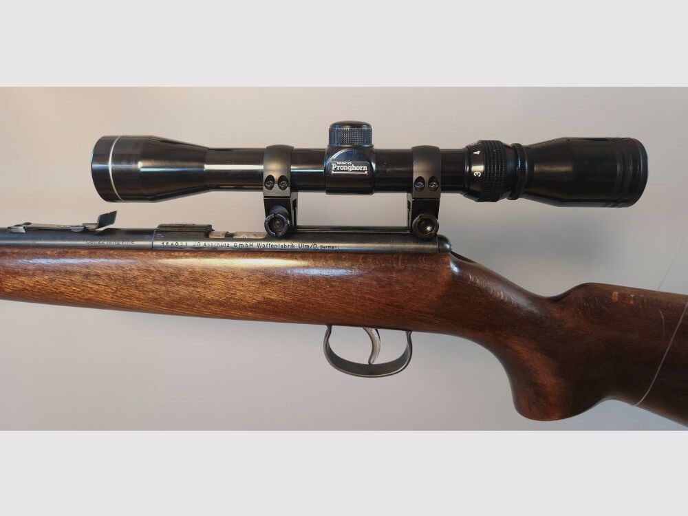 Anschütz single shot .22 long rifle with scope .22lr