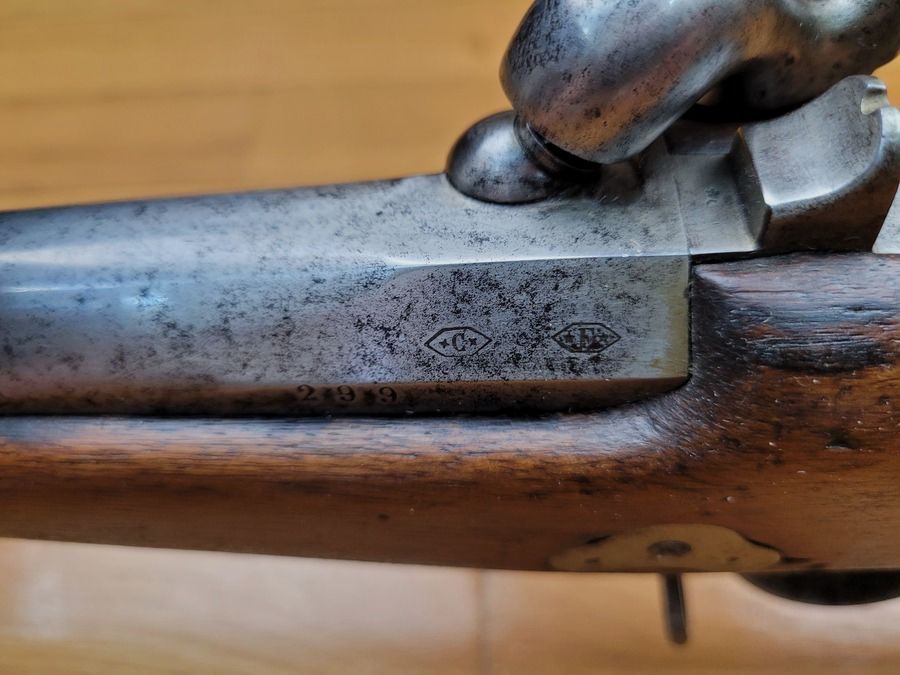 Sehr schönes Infanteriegewehr Modell 1842 T - Kaiserliche Manufaktur Châtellerault 1853 – Waffe mit Nummer und 64. Linie – TBE, Bild 26 von 31