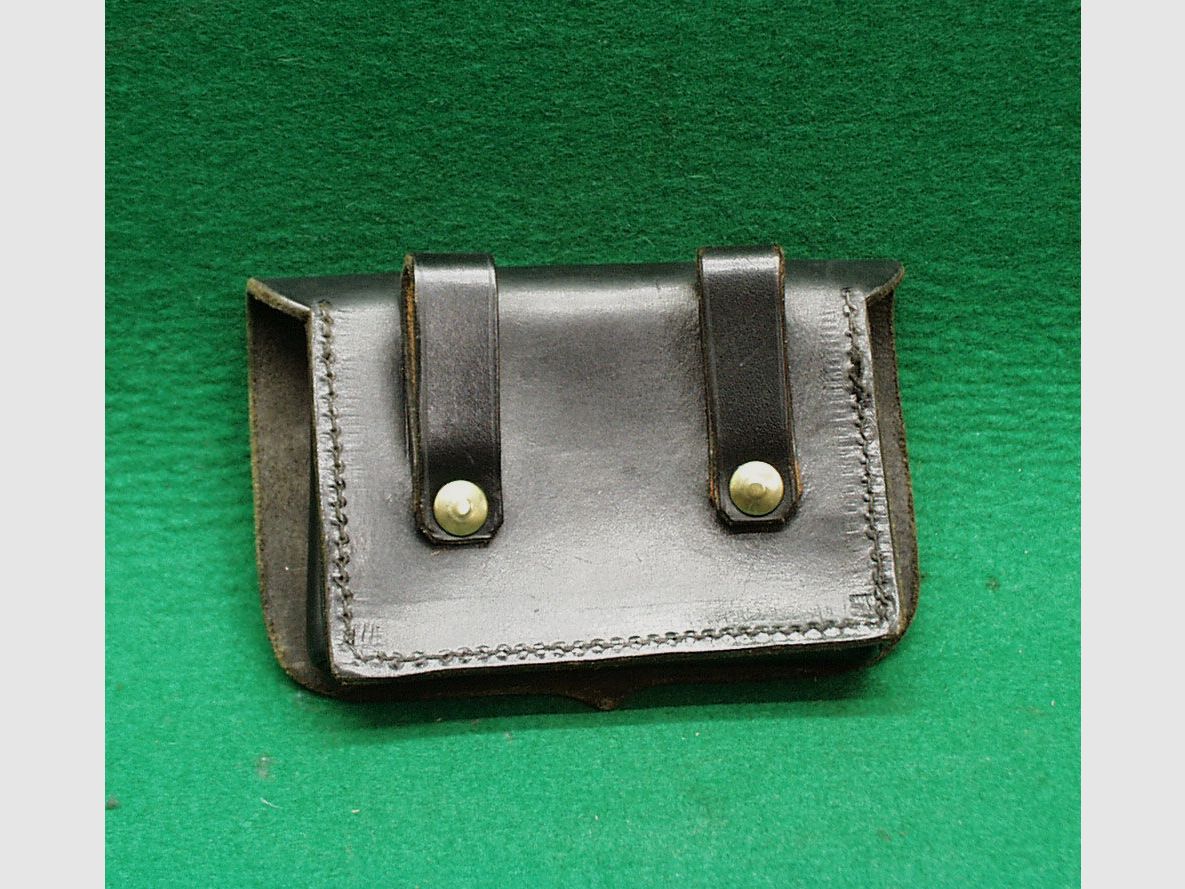 Patronentasche US aus Leder, schwarz