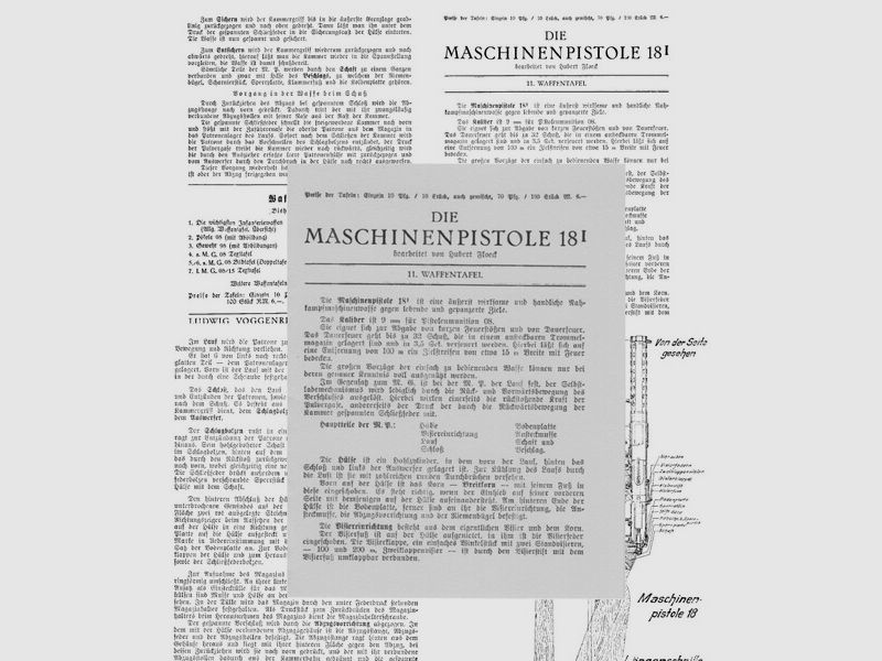 Nachdruck Taschenkarte Wehrmacht MP 18i