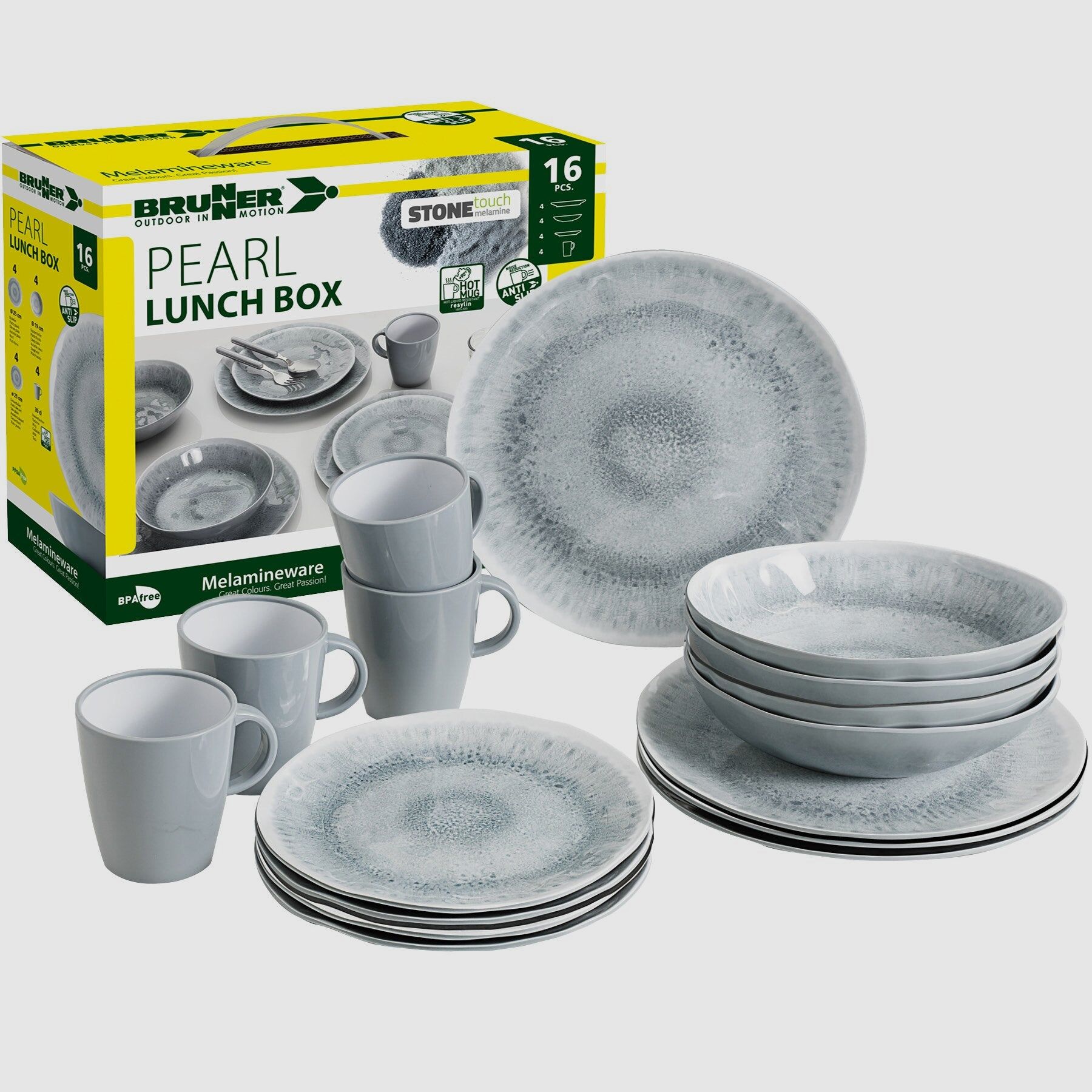 Serie di stoviglie Pearl, set di stoviglie da 16 pezzi, immagine 4 di 7
