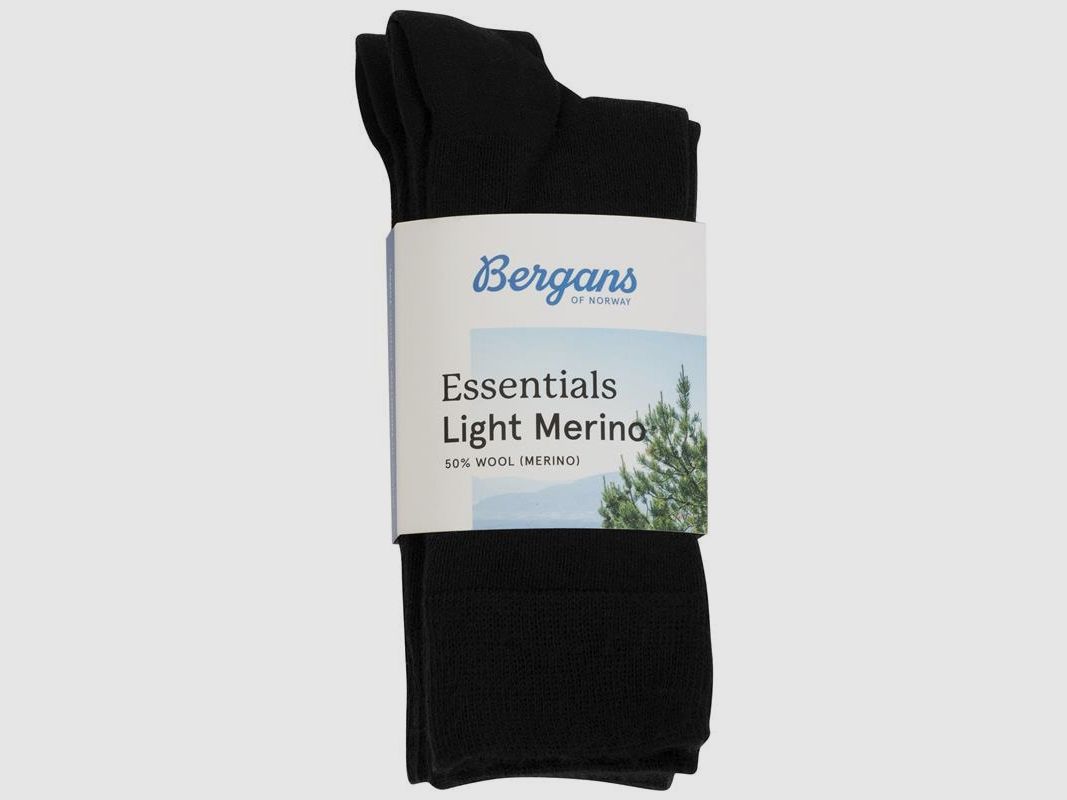 Bergans Essentials Light Merino Sock 3pk Black 41-46