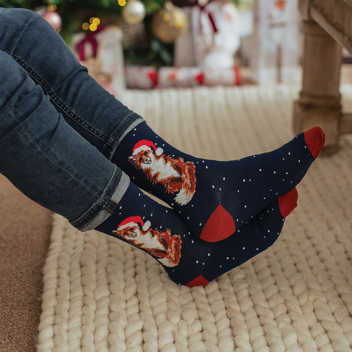 Wrendale Herren - Socken "Festive Fox"