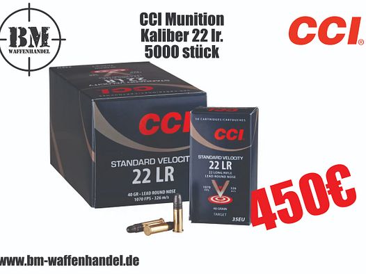 CCI  Munition .22 lr Standart Velocity KK 5000 Schuss