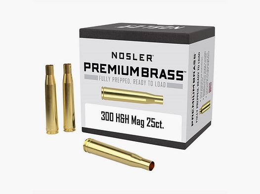 NOSLER 300 H&H MAGNUM BRASS 25/BOX