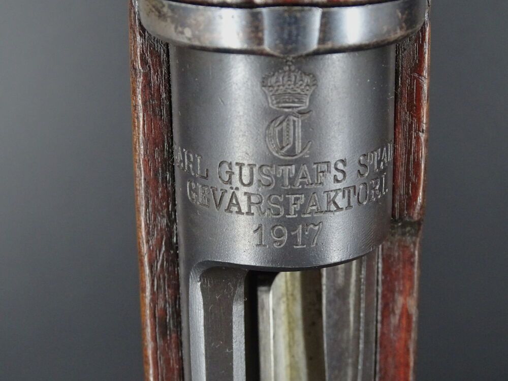 Carl Gustafs Stad Zweedse Mauser M96 kaliber 6,5x55 BJ 1917 met diopter M96 met originele diopter