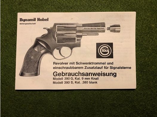 GEBRAUCHSANWEISUNG GECO 390 G UND 390 S ORIGINAL DYNAMIT NOBEL