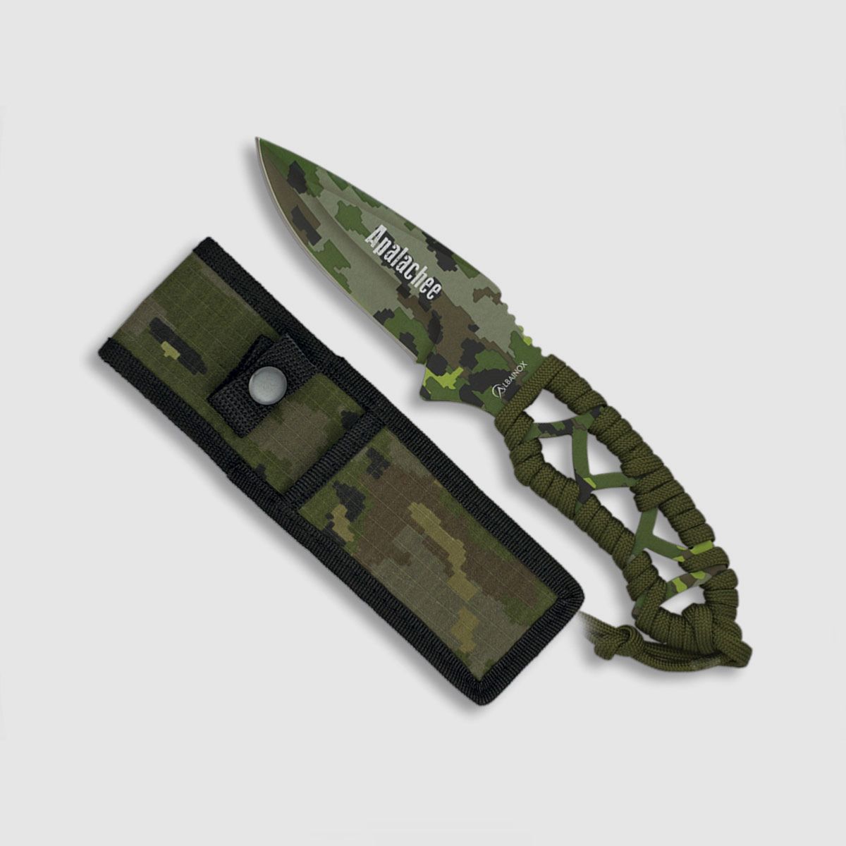 ALBAINOX – FIXED BLADE 83mm APALACHEE PARACORD CAMO