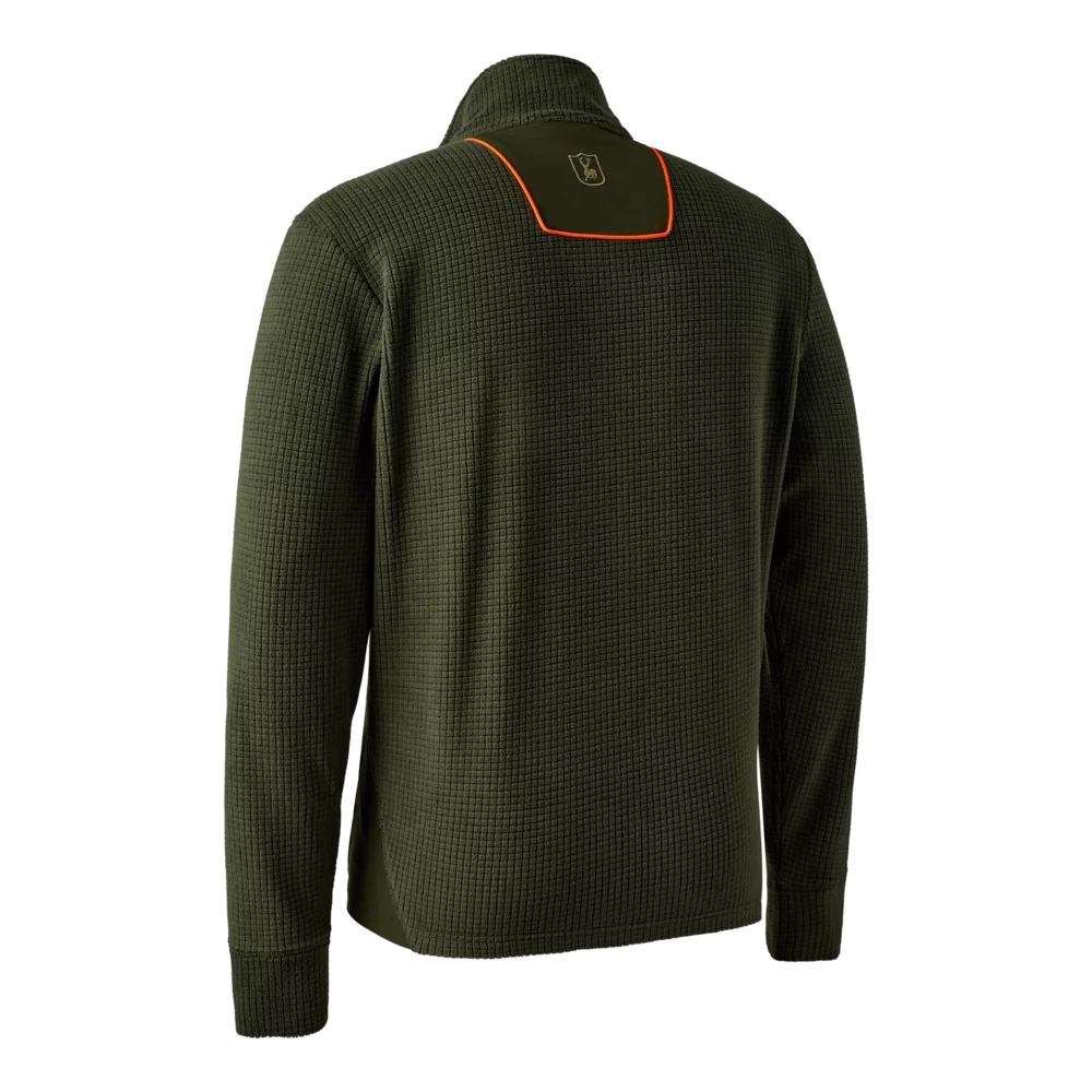 Pile Chamois con zip integrale - verde foresta, immagine 2 di 2