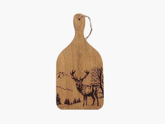 Oak Serving and Cutting Board "Scenic Stag"