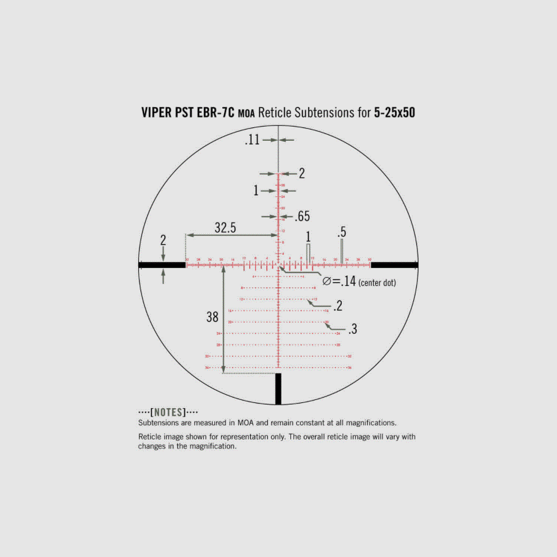 Vortex Viper PST Gen II 5-25×50 MOA FFP