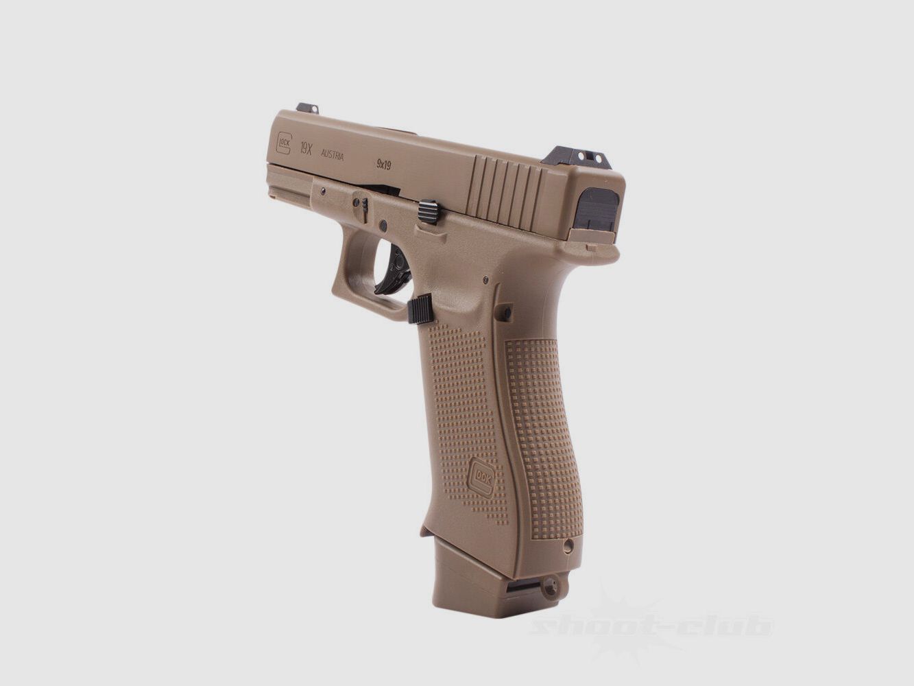 UMAREX	 Glock 19X Airsoft Pistole Co2 6 mm BB Coyote