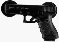 Glock Pin "Pistol" Plastic - Black, approx. 20×30 mm