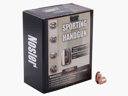 Balle Nosler Sporting Handgun 9mm/.355 124GR JHP 250 pièces