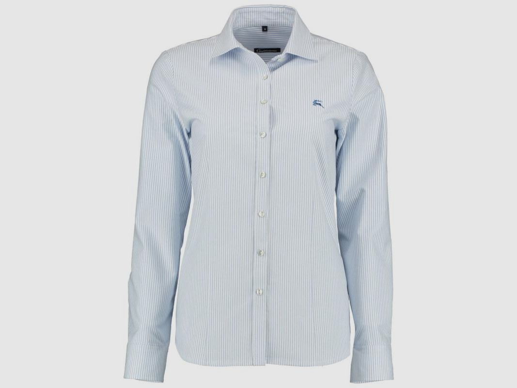 Os Trachten – camicia donna righe azzurra, immagine 1 di 2