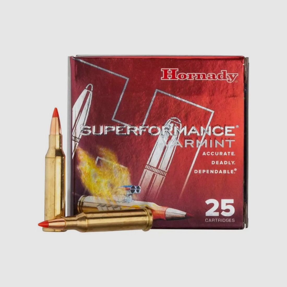 Munitions Hornady 17Hornet V-MAX 20grains 25x cartouches dans une boîte