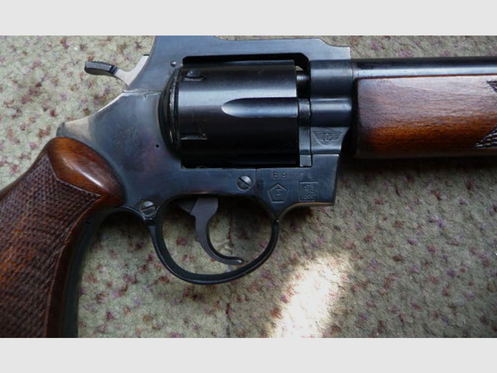 Zeldzame verzamelwapen H.S. Waffentechnik-HS 34 RK Buntline revolverkarabijn in 4mmRand lang met F-teken en PTB 666