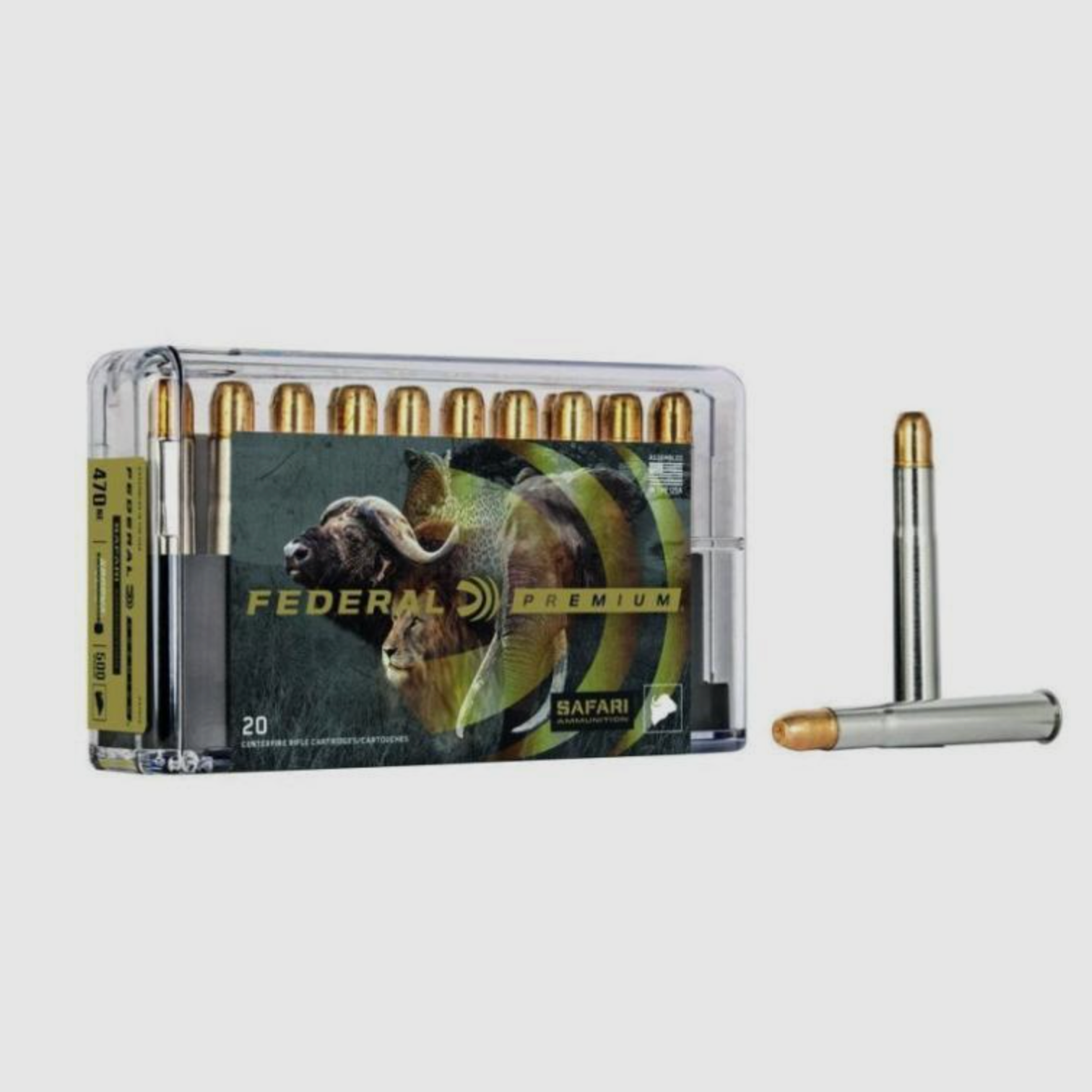 Federal Premium Safari Ammunition 470 nitro express 500gr Trophy Bonded