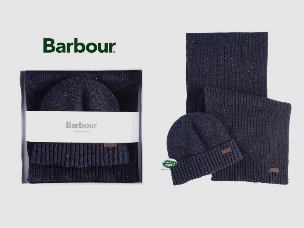 BARBOUR Set cappello e sciarpa Carlton Fleck