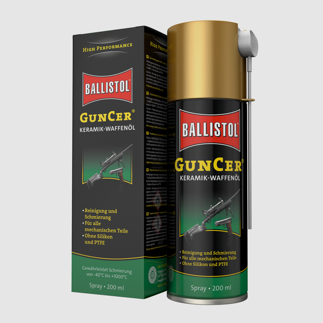 Ballistol GunCer Keramik-Waffenöl Spray, 200ml