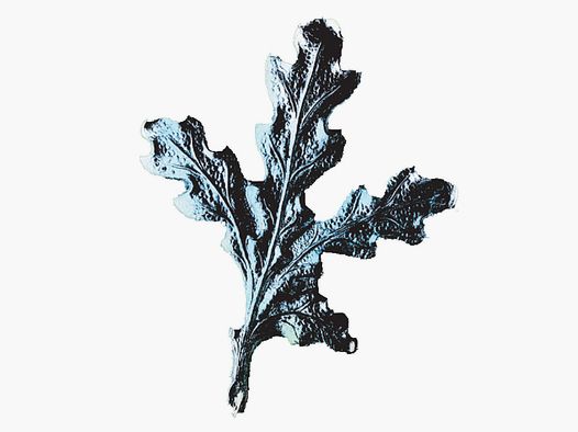 Hojas de roble para armas de jabalí - Plata 10 unidades.