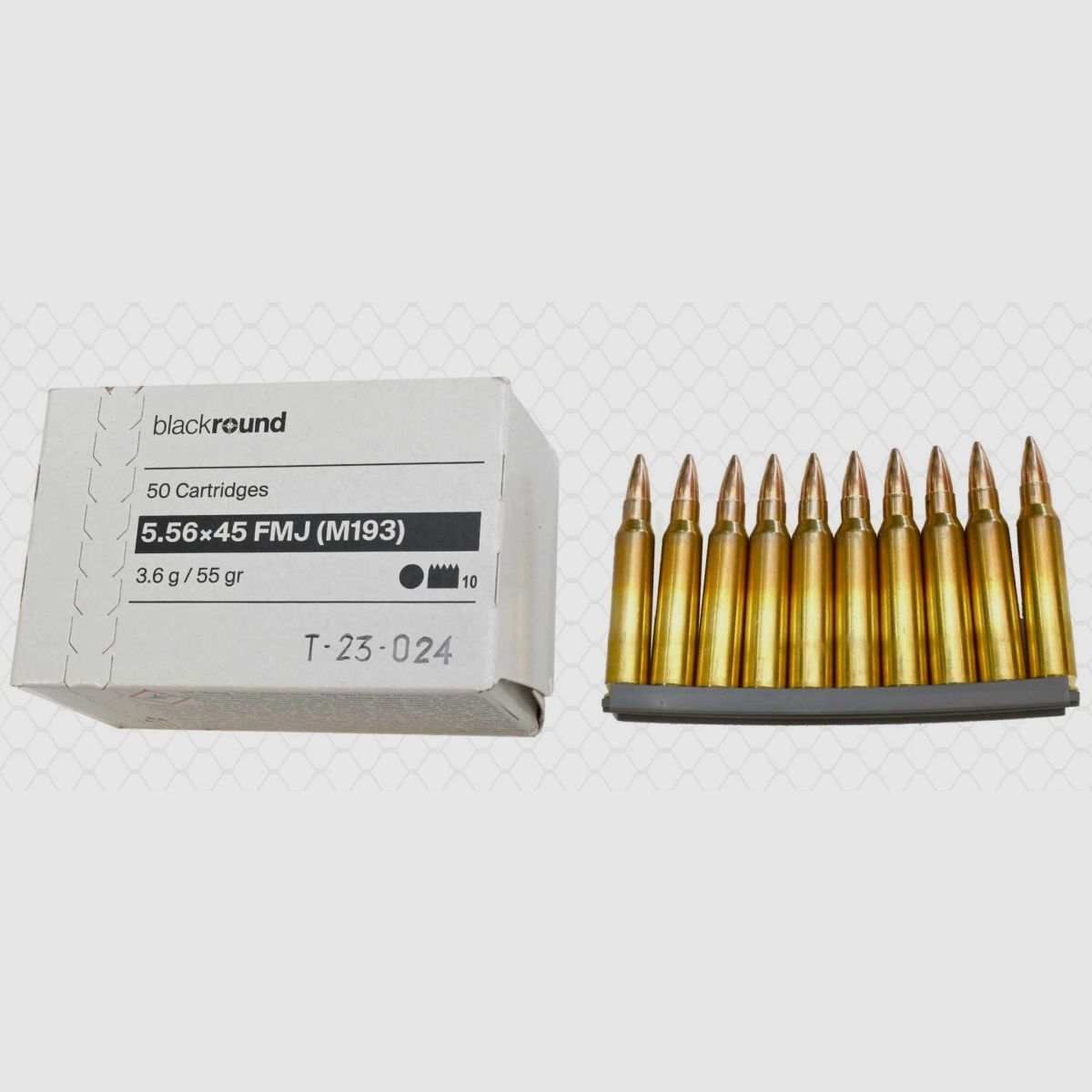 5,56×45 FMJ M193 3,6 g / 55 grs 50 CPS