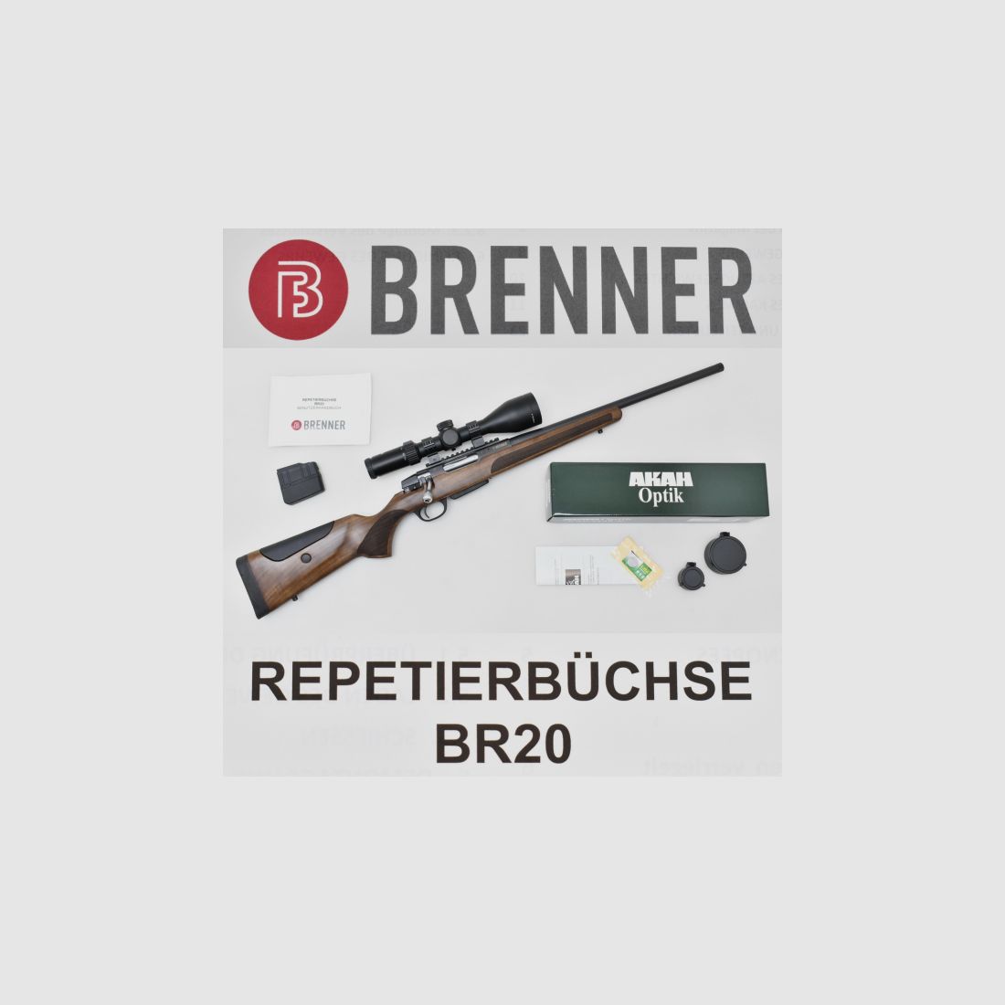 BRENNER BR20 " Exclusive " Repetierer Kal .308 Win. mit AKAH ZF 3-12x56 Leuchtabs. 4 LP