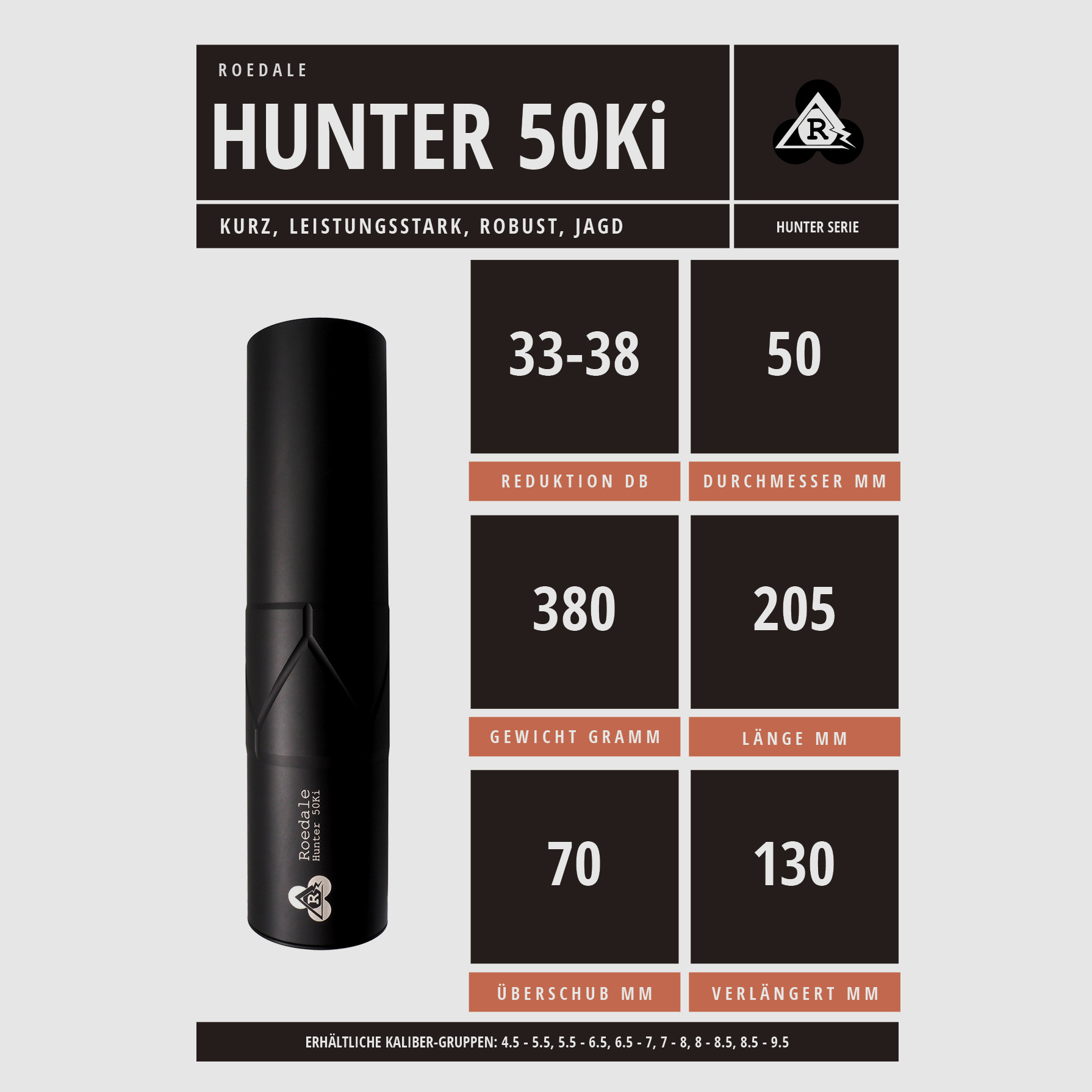 Silencieux Roedale Hunter 50K+
