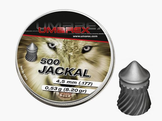 Spitzkopf Diabolos Umarex Jackal Kaliber 4,5 mm 0,53 g schrĂ¤g geriffelt 500 StĂĽck