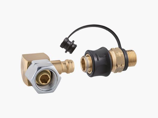 Steckkupplung Set Typ SKU-QR, G 1/4 LH-KN x SKU und STN x G1/4LH-ÜM 90°