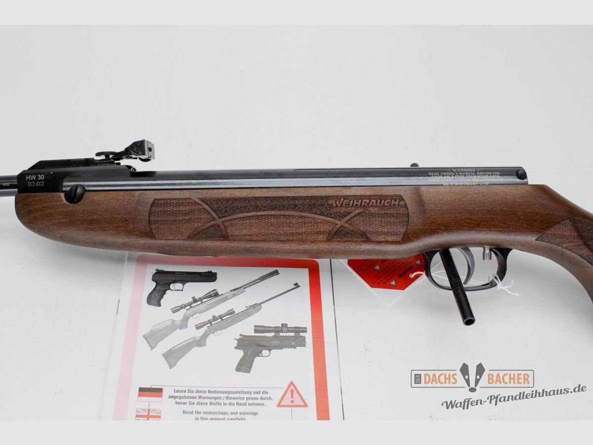 LG carabine à air Weihrauch HW 30 S calibre 4,5mm crosse F-signe