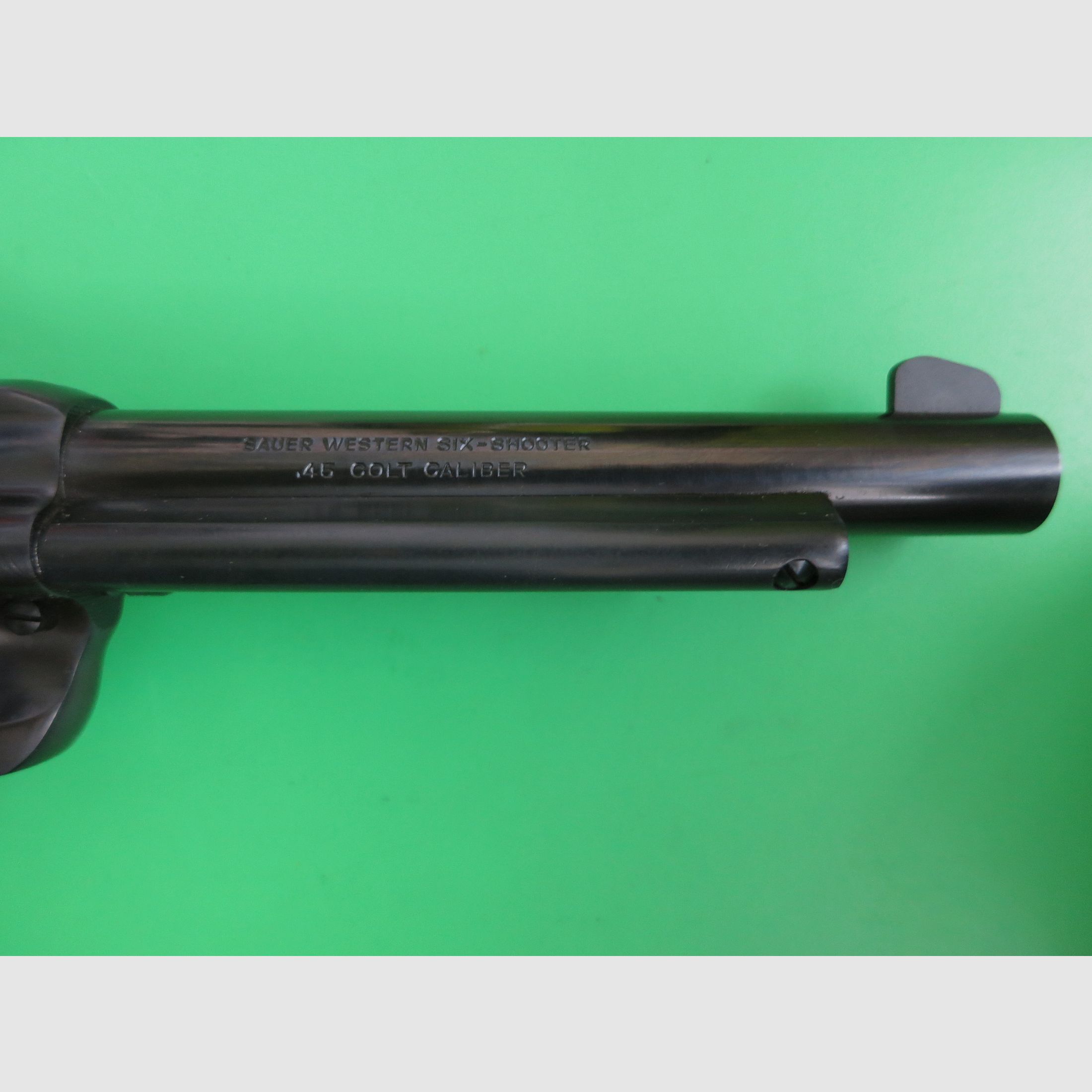 Western revolver, FJ. P. Sauer & Sohn, Western six-shooter, .45 Colt, collector's condition #67, image 10 of 11